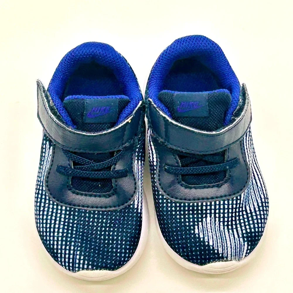 Nike Tanjun EasyOn Boys Toddler Sneakers Blue White Size 5C Athletic‎ Running